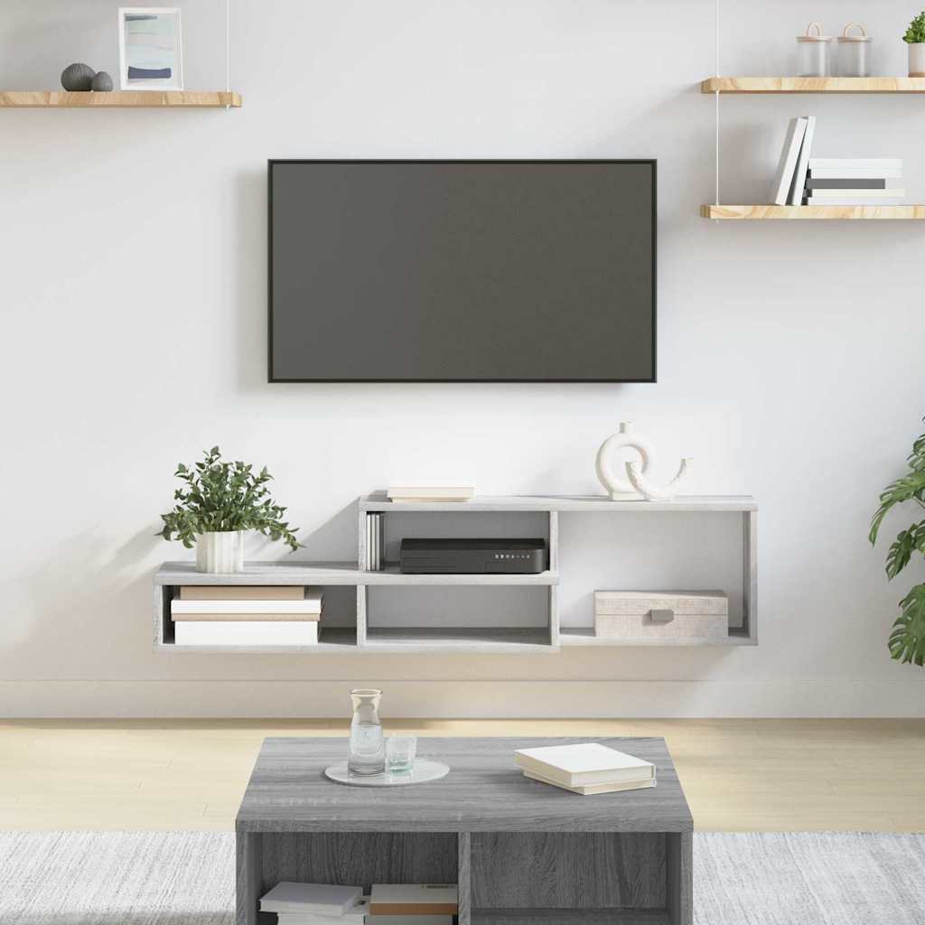 SuportTVdeperete 120x25x28,5cm Lemn compozit — imaginea 2