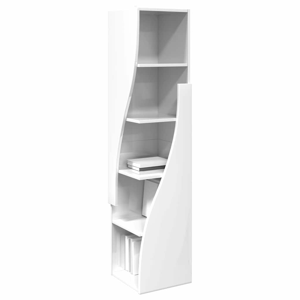 Dulap de colt Alb 32x32x140cm Lemn compozit — imaginea 4