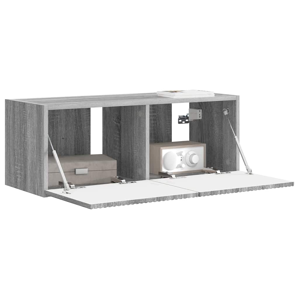 Dulap TV de perete Gri Sonoma 60 x 31 x 29.5 cm Lemn compozit — imaginea 4