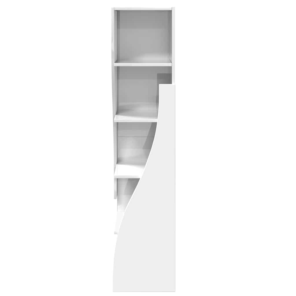 Dulap de colt Alb 32x32x140cm Lemn compozit — imaginea 6