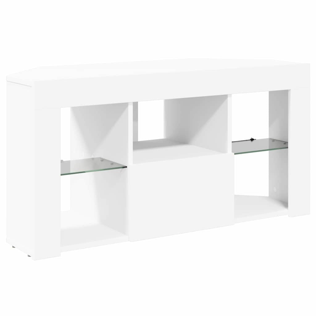 Sifonier LED pentru TV coltar Pe perete Alb 100 x 40 x 50 cm — imaginea 7