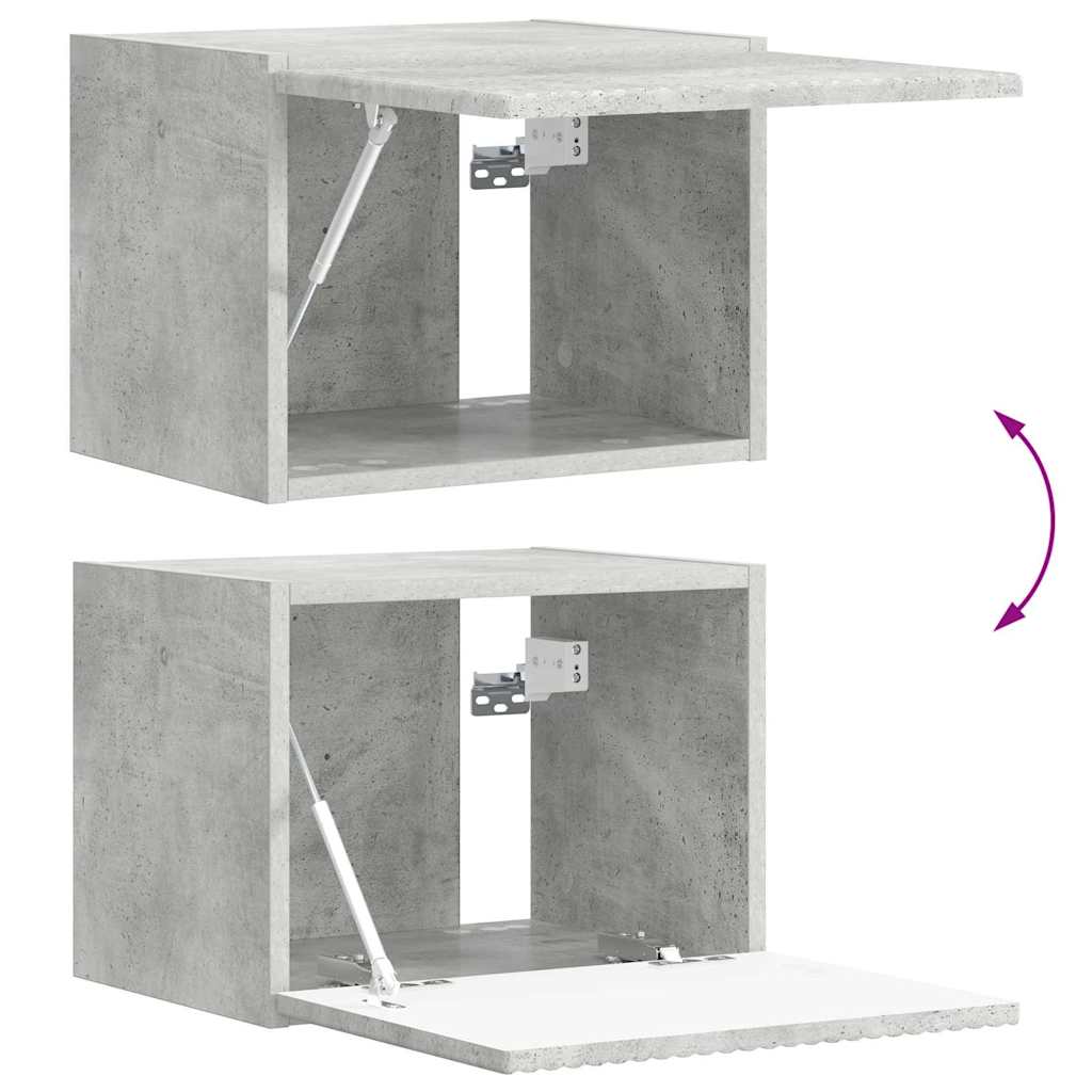 Dulap TV de perete 2 pcs Beton 60 x 31 x 29.5 cm Lemn compozit — imaginea 13