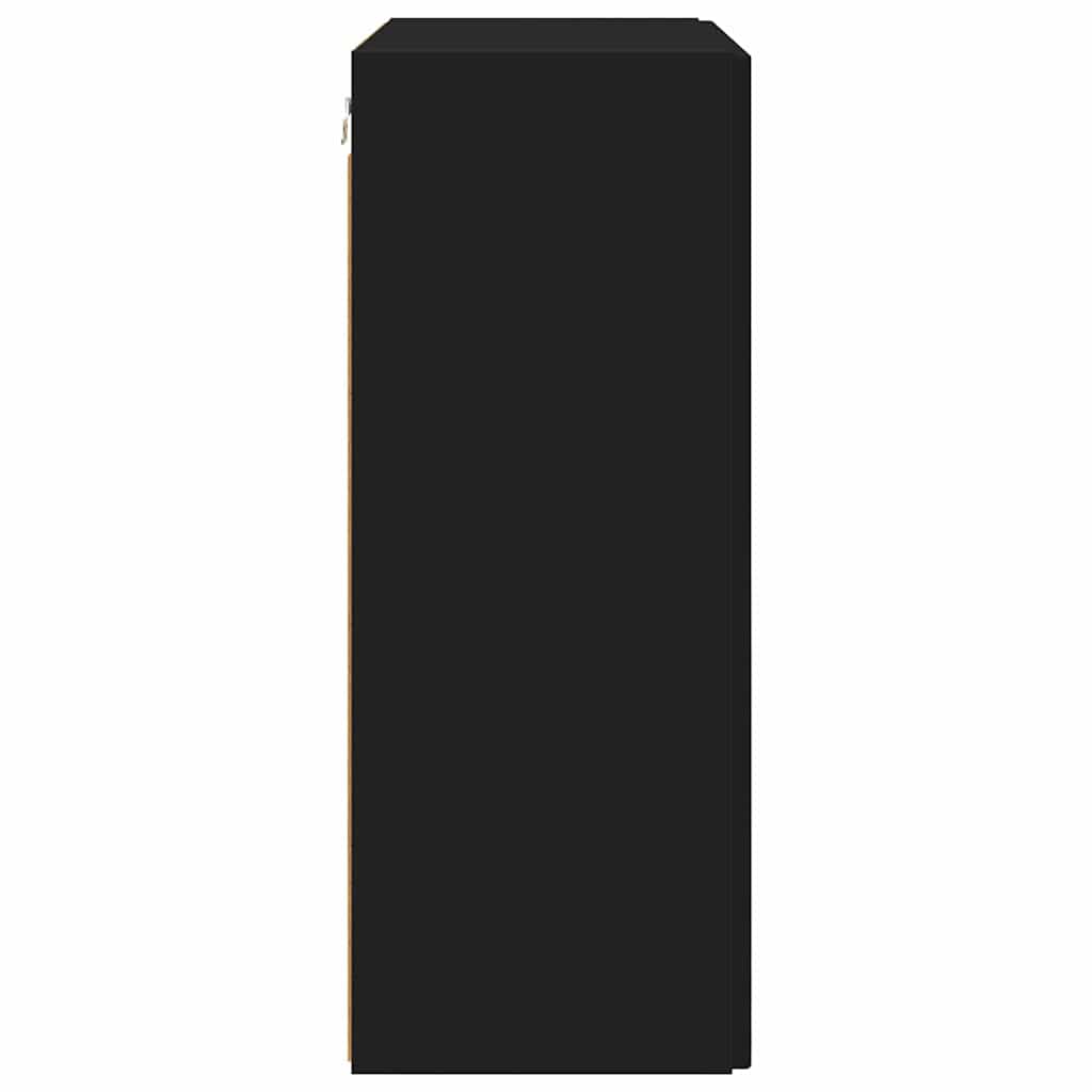 Dulap TV de perete Negru 59,5 x 31 x 80 cm Lemn compozit — imaginea 8