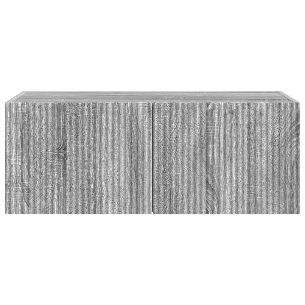 Dulap TV de perete Gri Sonoma 60 x 31 x 29.5 cm Lemn compozit — imaginea 7