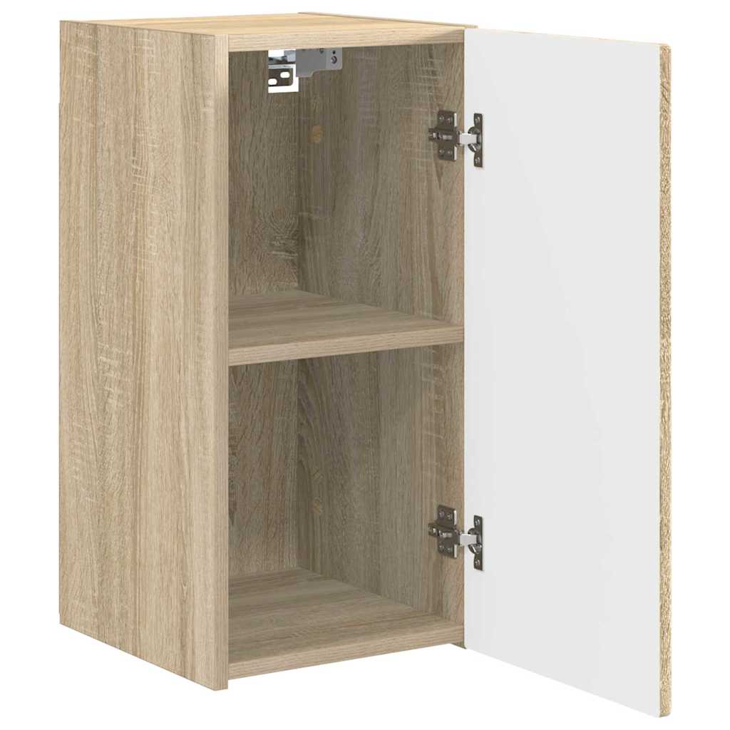 Dulap TV de perete 2 pcs Sonoma 30 x 31 x 60 cm Lemn compozit — imaginea 7