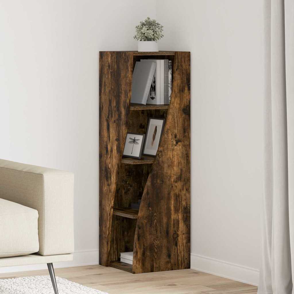 Dulap de colt Alb 32x32x102cm Lemn compozit — imaginea 2