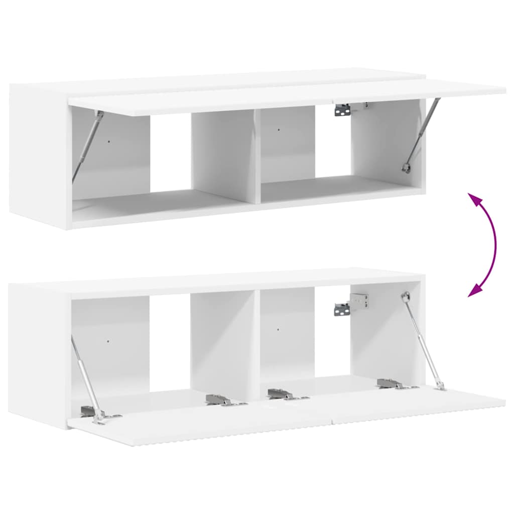 Dulap TV de perete 2 pcs Alb 60 x 31 x 29.5 cm Lemn compozit — imaginea 13