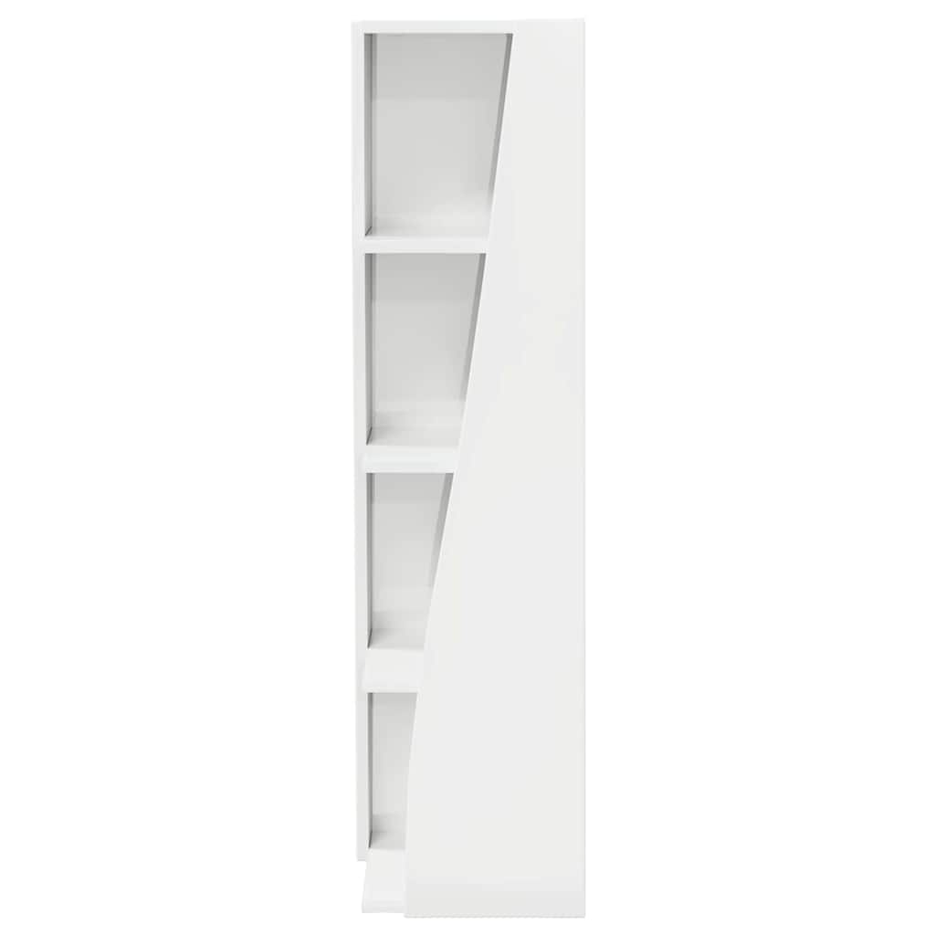 Dulap de colt Alb 27,5x27x102cm Lemn compozit — imaginea 6