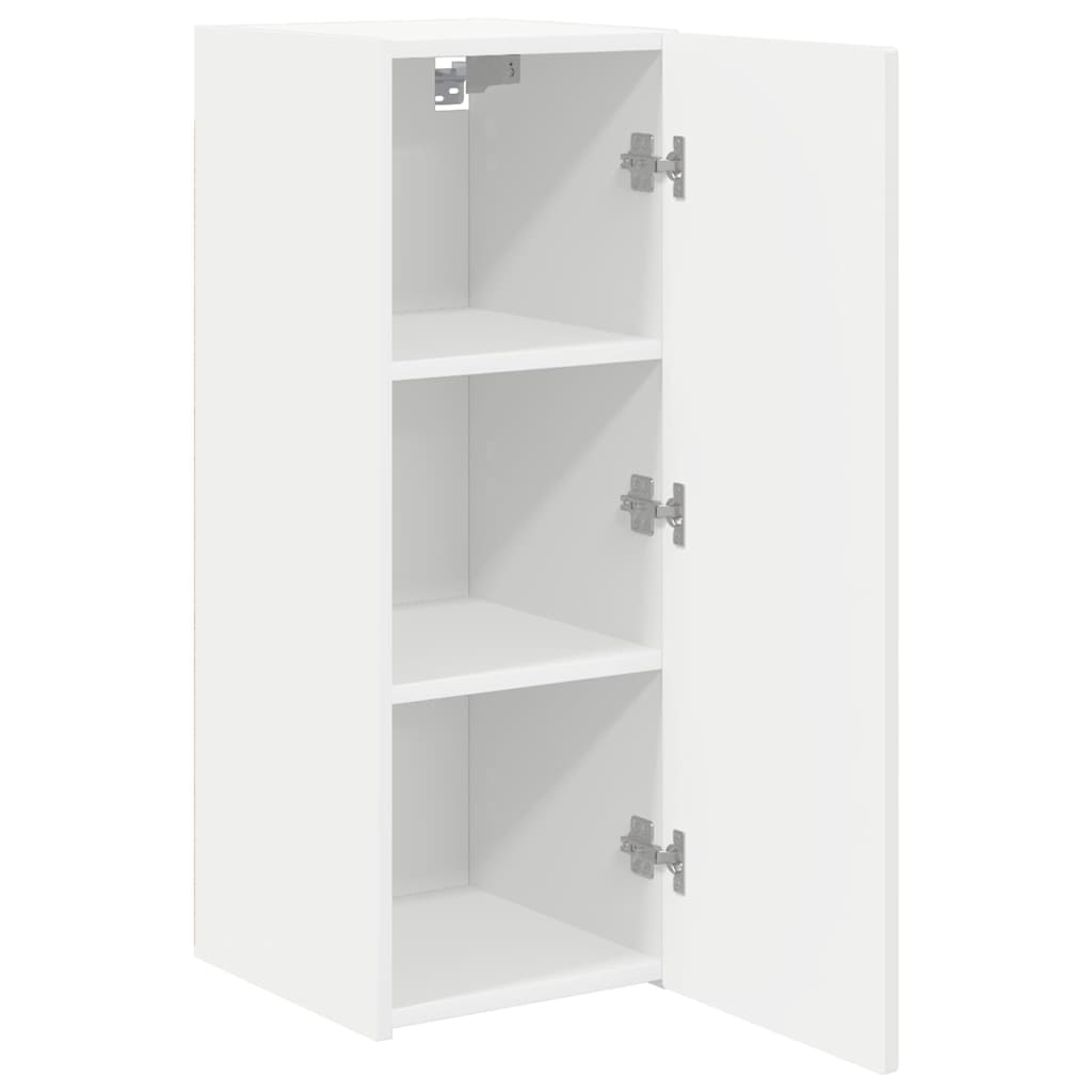 Dulap TV de perete Pe perete Alb 30 x 31 x 80 cm Lemn compozit — imaginea 6