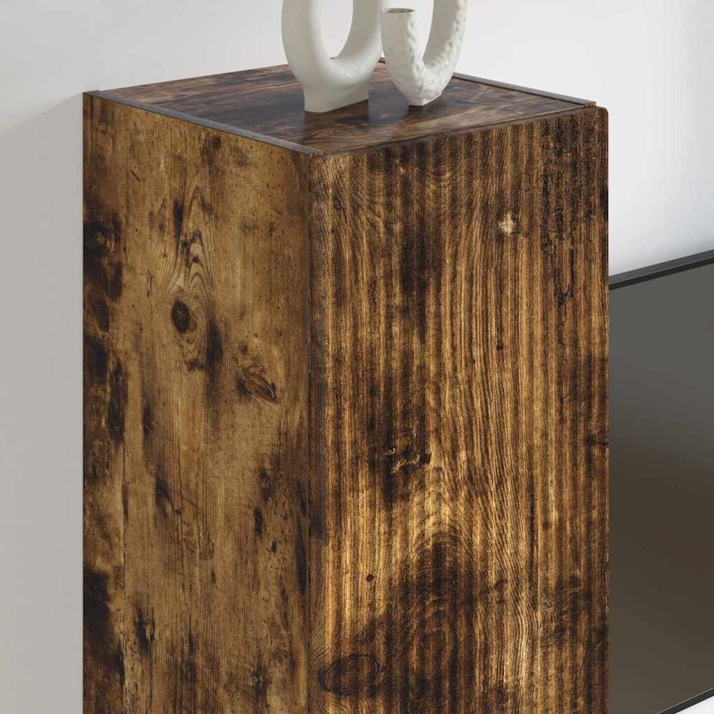 Dulap TV de perete Pe perete Stejar fumuriu 30 x 31 x 100 cm — imaginea 5