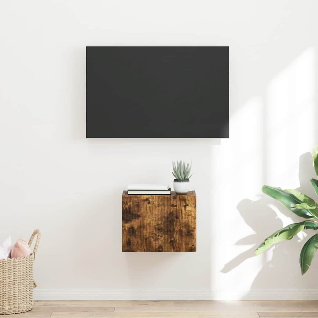 Dulap TV de perete Pe perete Stejar fumuriu 60 x 31 x 29.5 cm — imaginea 2