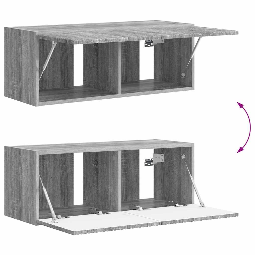 Dulap TV de perete Gri Sonoma 60 x 31 x 29.5 cm Lemn compozit — imaginea 12