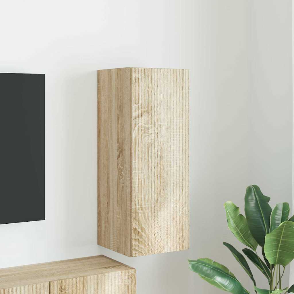 Dulap TV de perete Sonoma 30 x 31 x 80 cm Lemn compozit — imaginea 2