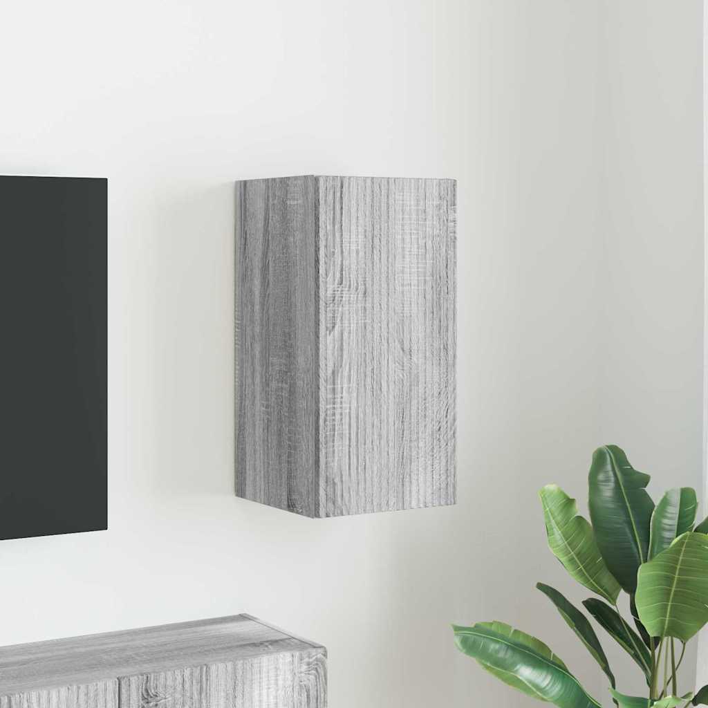 Dulap TV de perete Gri Sonoma 30 x 31 x 60 cm Lemn compozit — imaginea 2