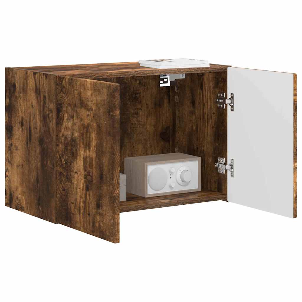 Dulap TV de perete Pe perete Stejar fumuriu 59,5 x 31 x 40 cm — imaginea 4