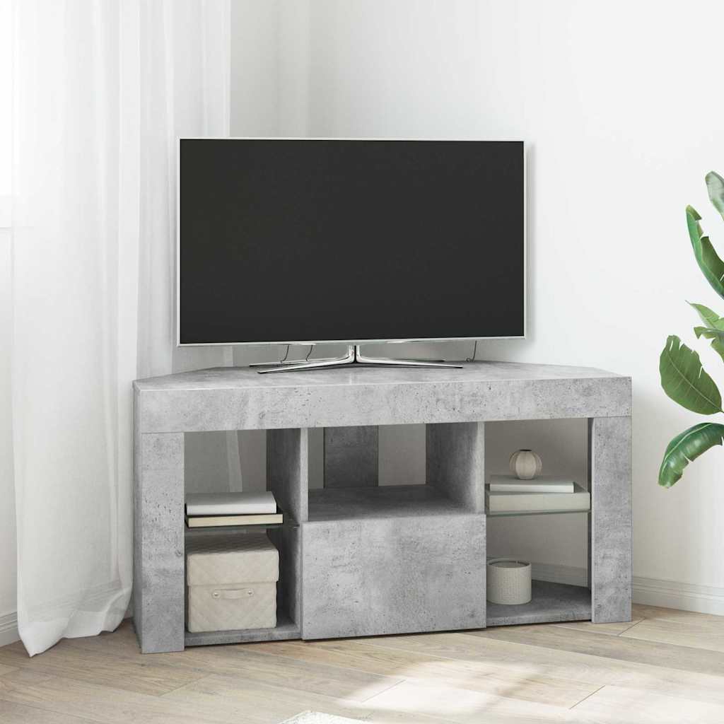 Sifonier LED pentru TV coltar Gri din beton 103 x 40 x 50 cm — imaginea 2