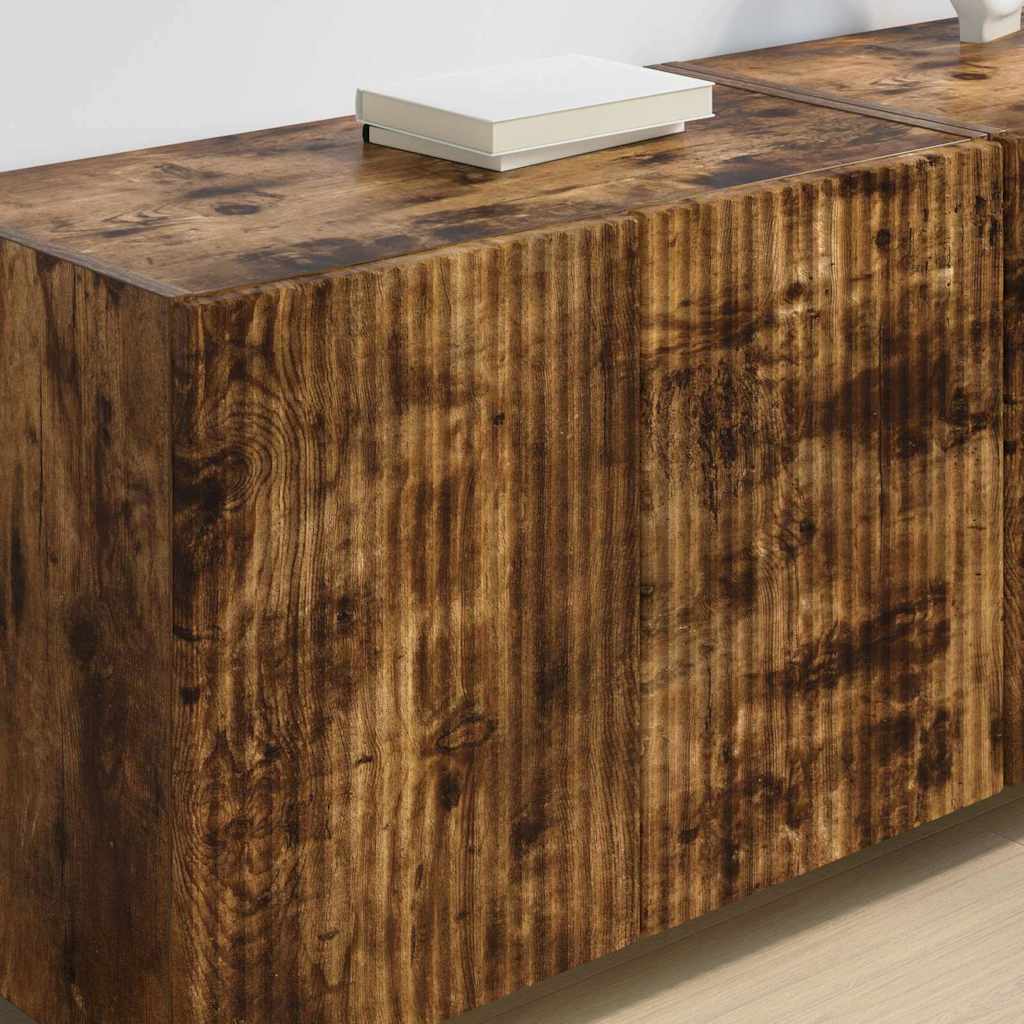 Dulap TV de perete Pe perete Stejar fumuriu 59,5 x 31 x 40 cm — imaginea 5