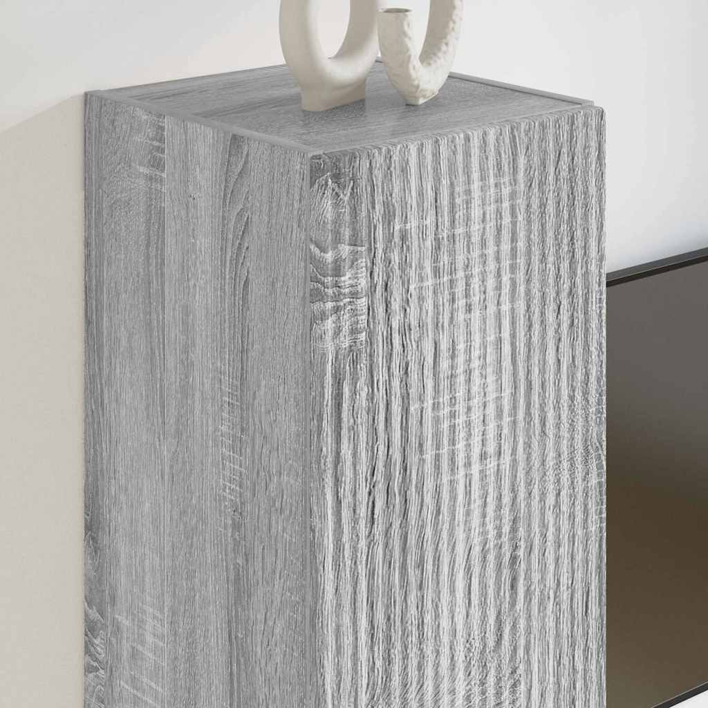 Dulap TV de perete Gri Sonoma 30 x 31 x 60 cm Lemn compozit — imaginea 5