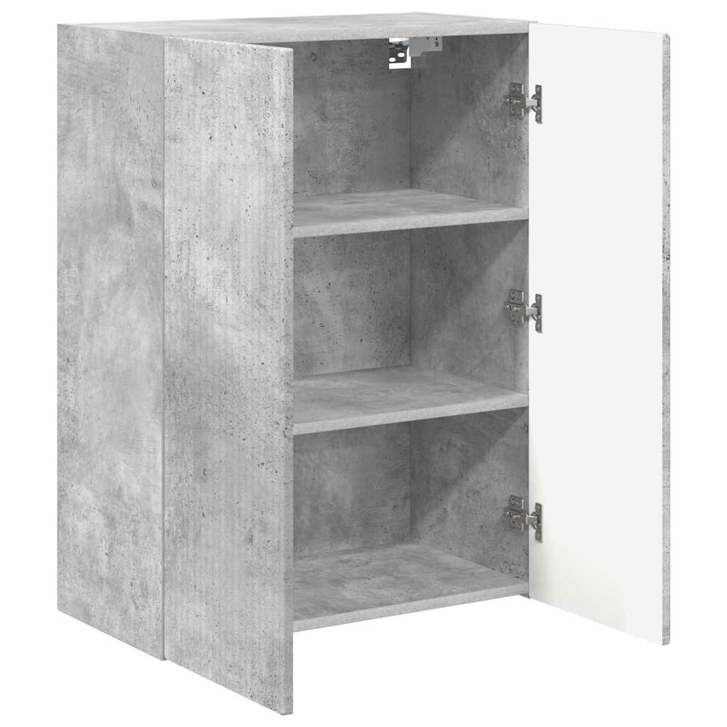 Dulap TV de perete Pe perete Gri din beton 59,5 x 31 x 80 cm — imaginea 6