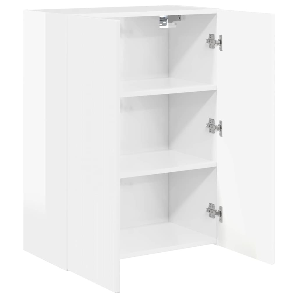 Dulap TV de perete Alb lucios 59,5 x 31 x 80 cm Lemn compozit — imaginea 6