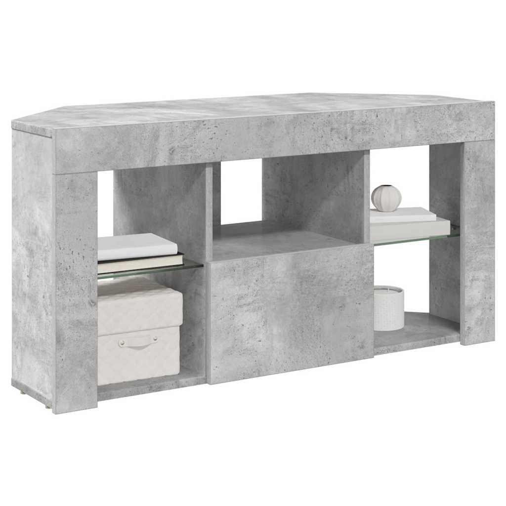 Sifonier LED pentru TV coltar Gri din beton 103 x 40 x 50 cm — imaginea 4