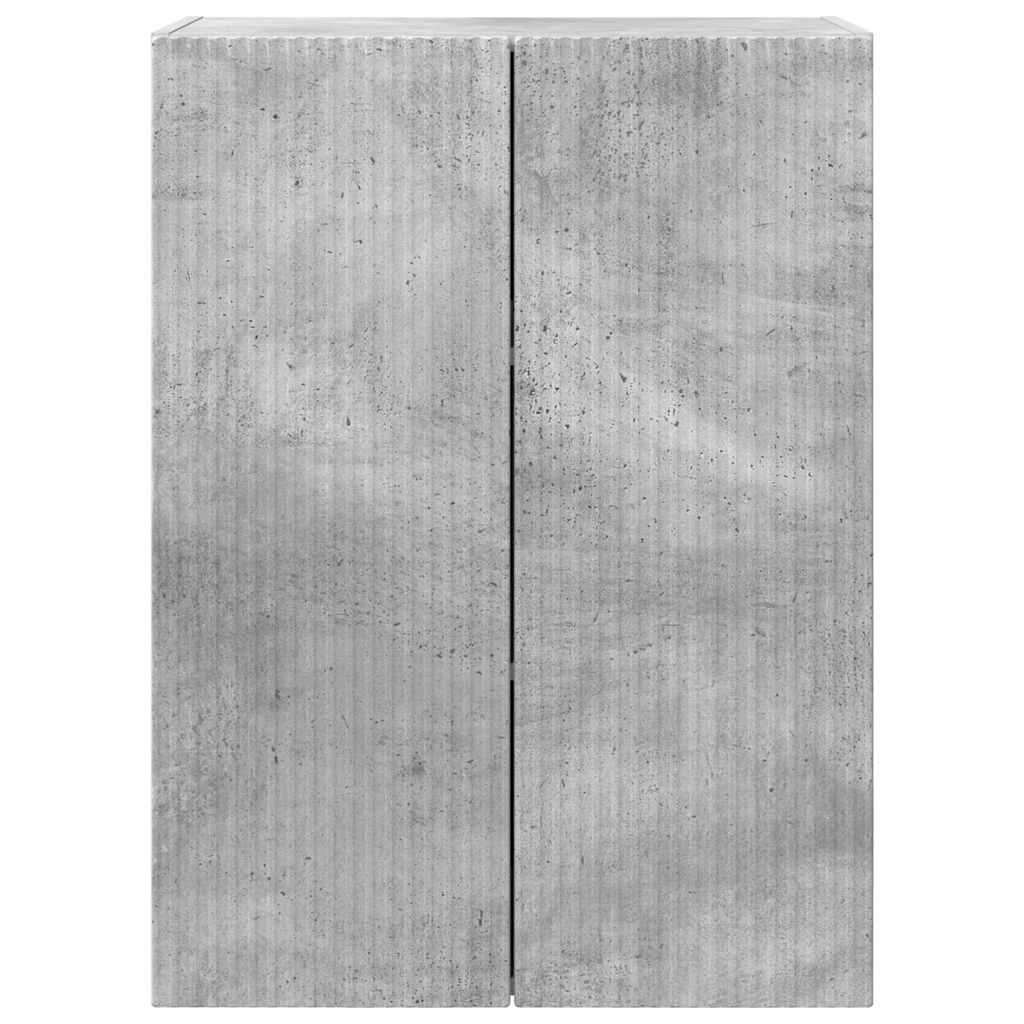 Dulap TV de perete Pe perete Gri din beton 59,5 x 31 x 80 cm — imaginea 7