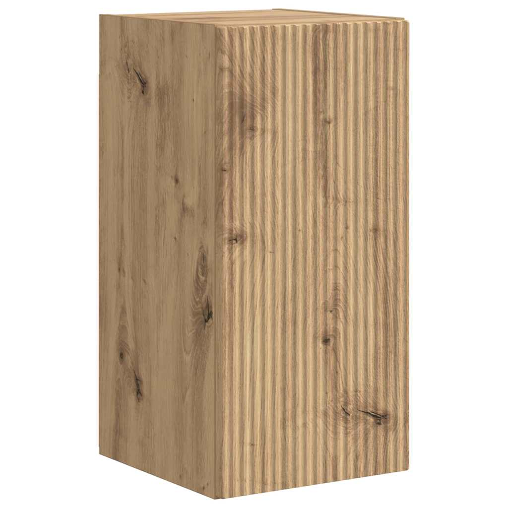 Dulap TV de perete 2 pcs Stejar artizanal 30 x 31 x 60 cm — imaginea 6