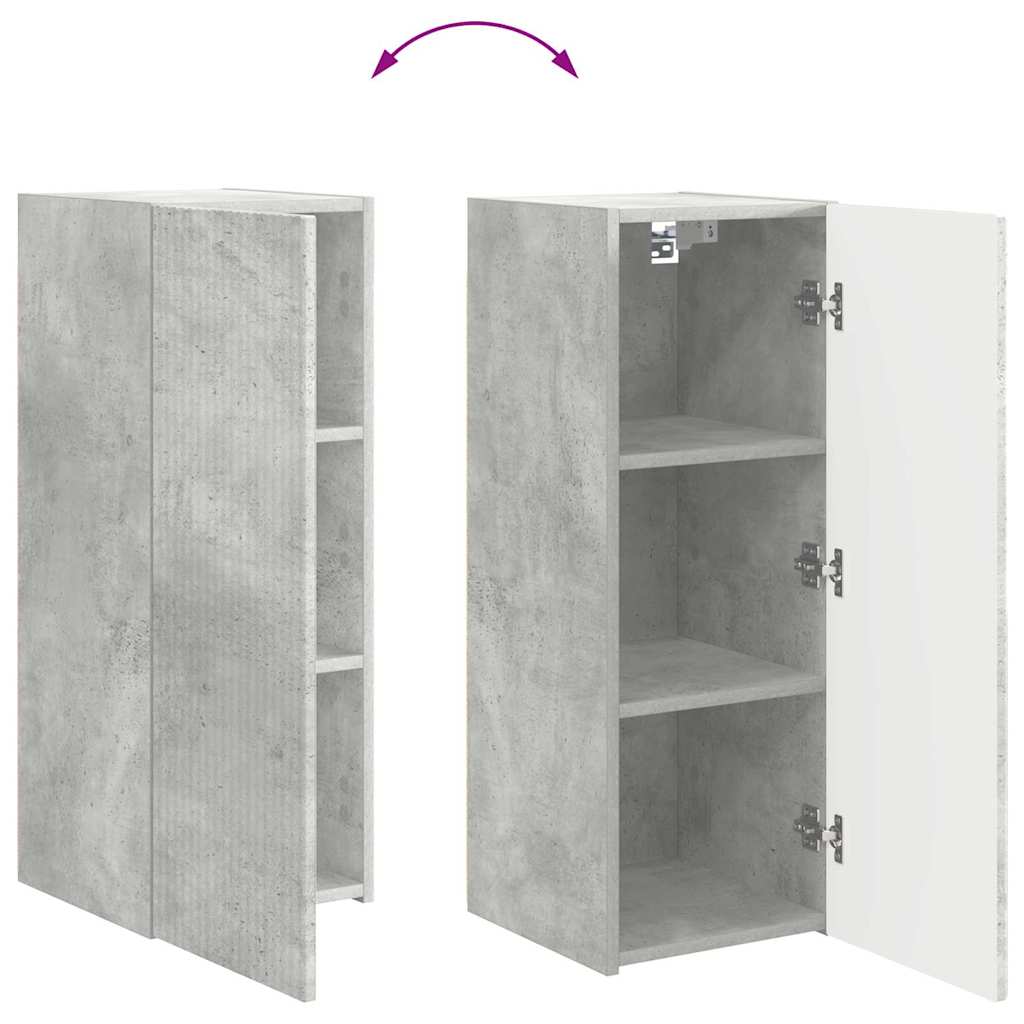 Dulap TV de perete Beton 30 x 31 x 80 cm Lemn compozit — imaginea 13