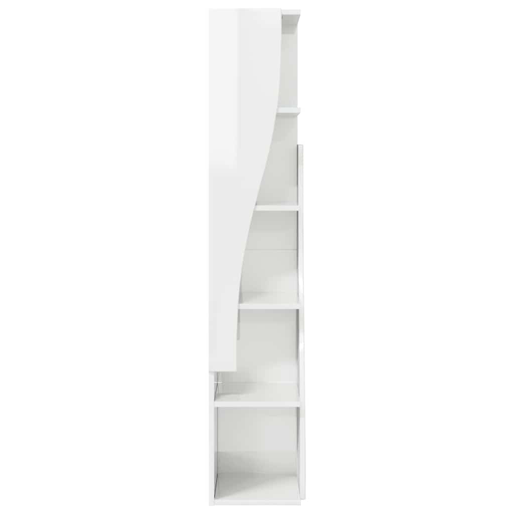 Dulap de colt Alb 27,5x27x140cm Lemn compozit — imaginea 6