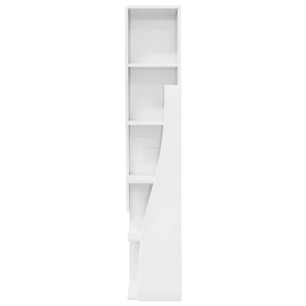 Dulap de colt Alb 27,5x27x140cm Lemn compozit — imaginea 7