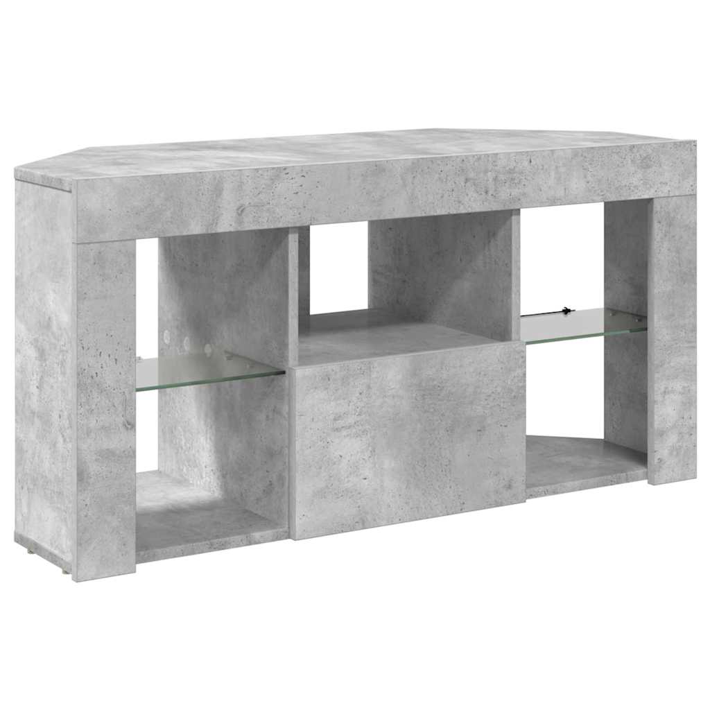 Sifonier LED pentru TV coltar Gri din beton 103 x 40 x 50 cm — imaginea 7