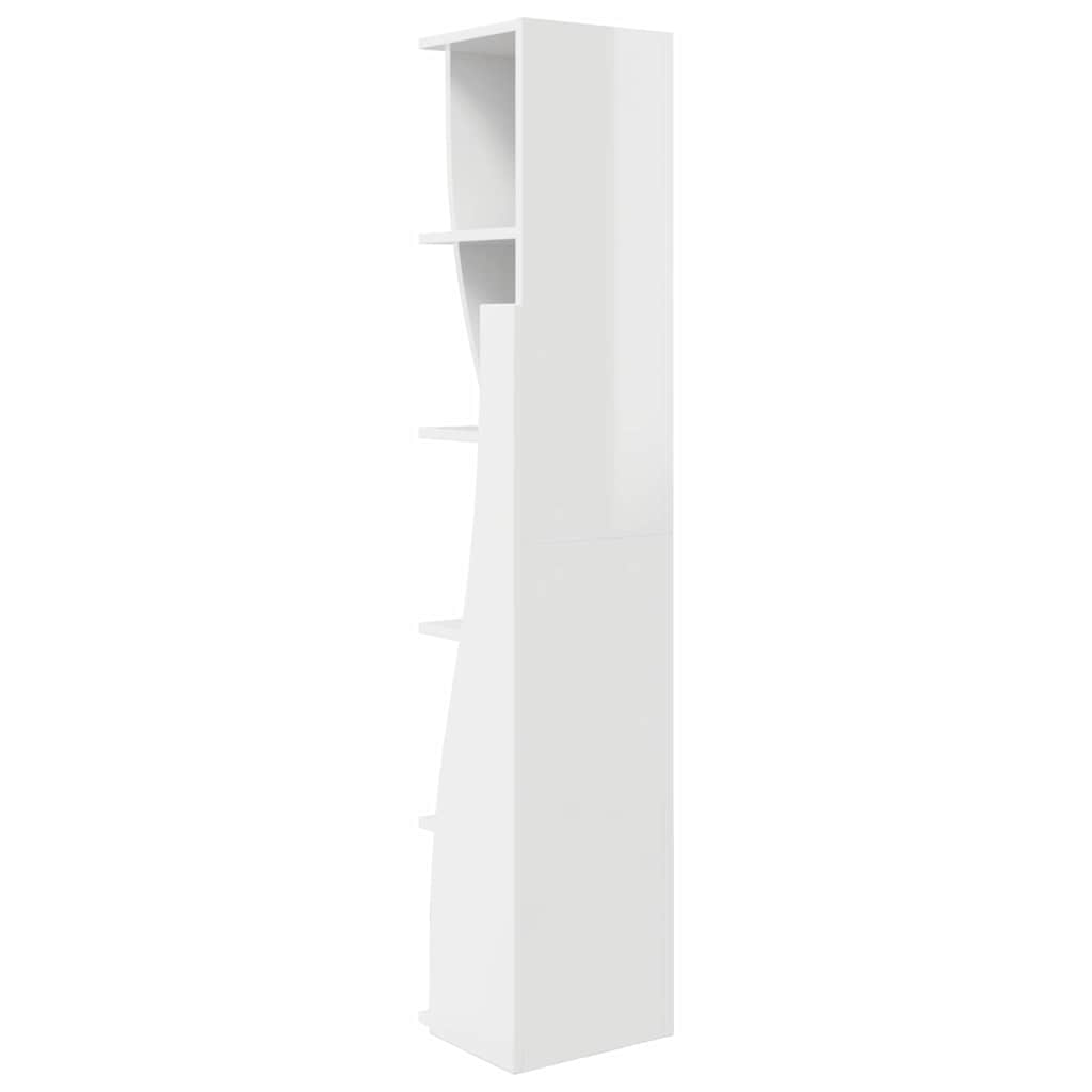 Dulap de colt Alb 27,5x27x140cm Lemn compozit — imaginea 8