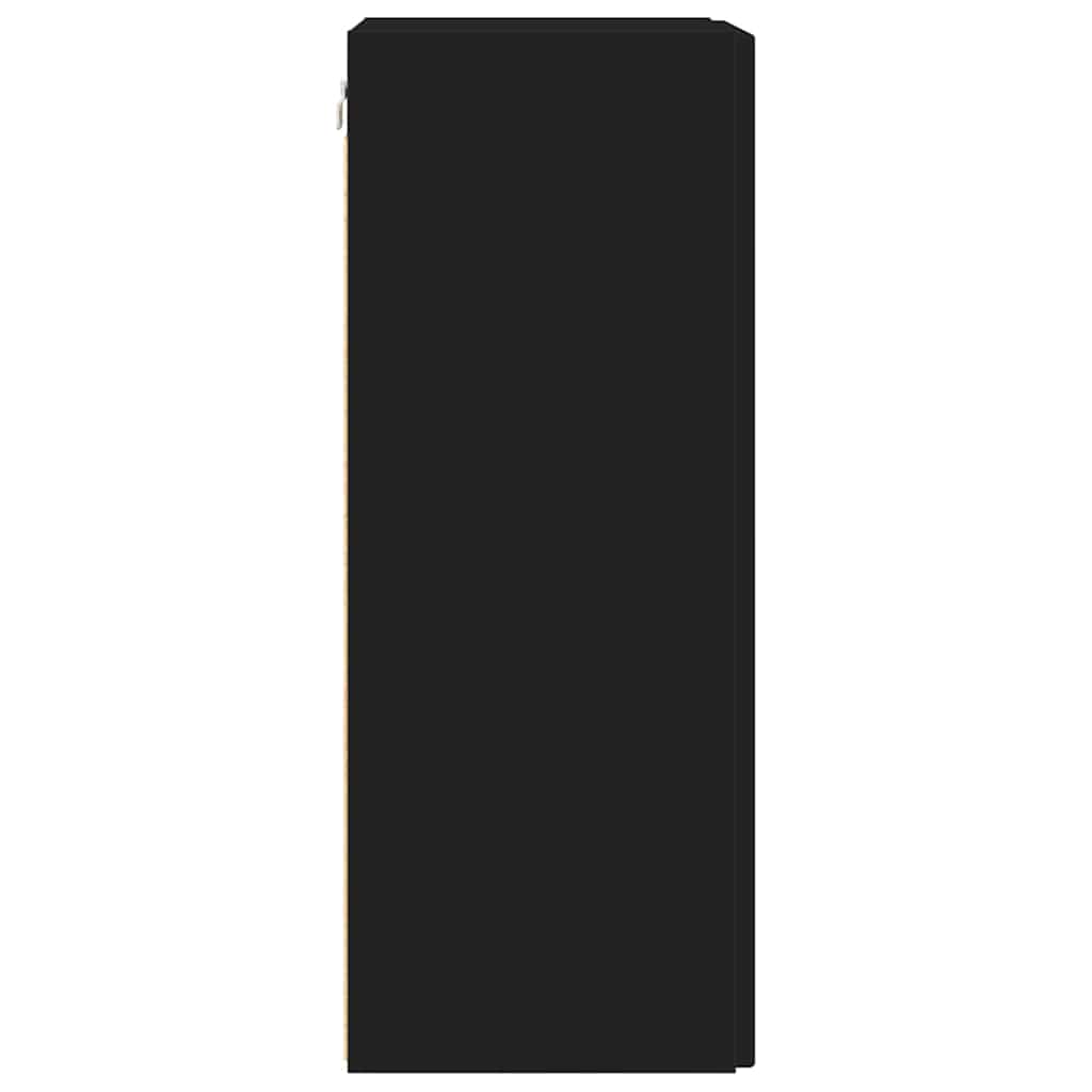 Dulap TV de perete Negru 30 x 31 x 80 cm Lemn compozit — imaginea 8