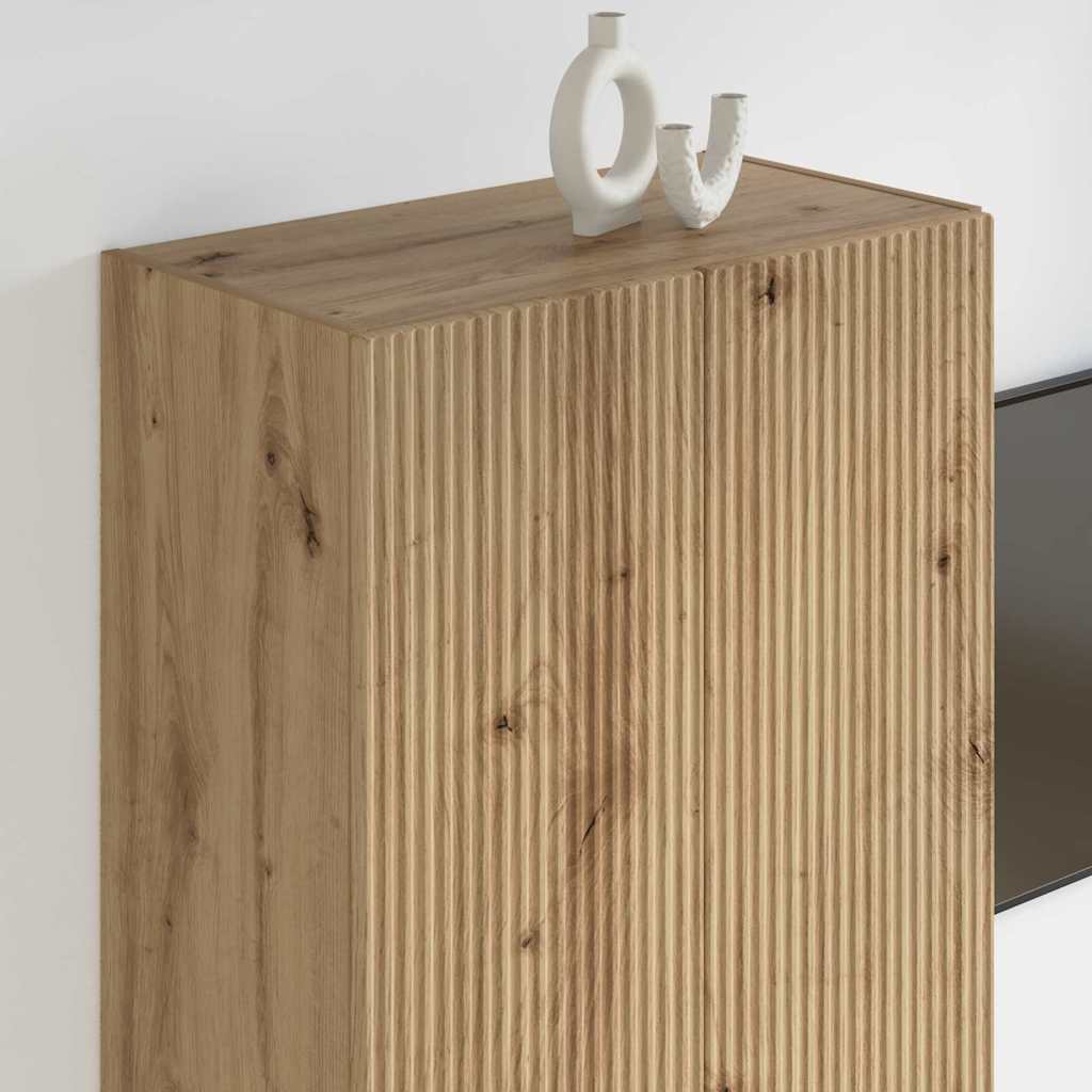 Dulap TV de perete Stejar Artizanal 59,5 x 31 x 100 cm — imaginea 5
