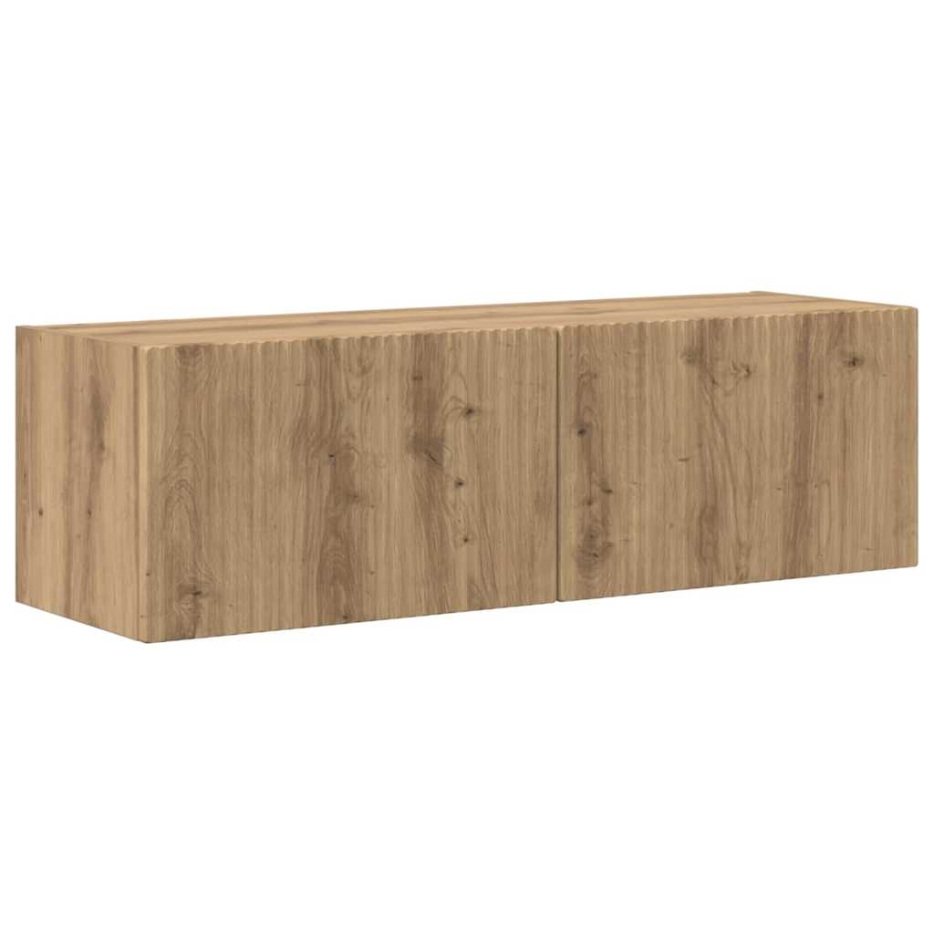 Dulap TV de perete 2 pcs Stejar artizanal 60 x 31 x 29.5 cm — imaginea 6