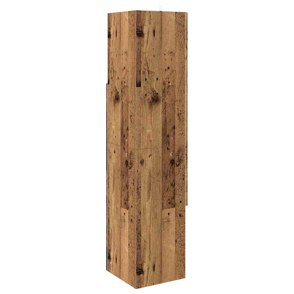 Dulap de colt Alb 32x32x140cm Lemn compozit — imaginea 8