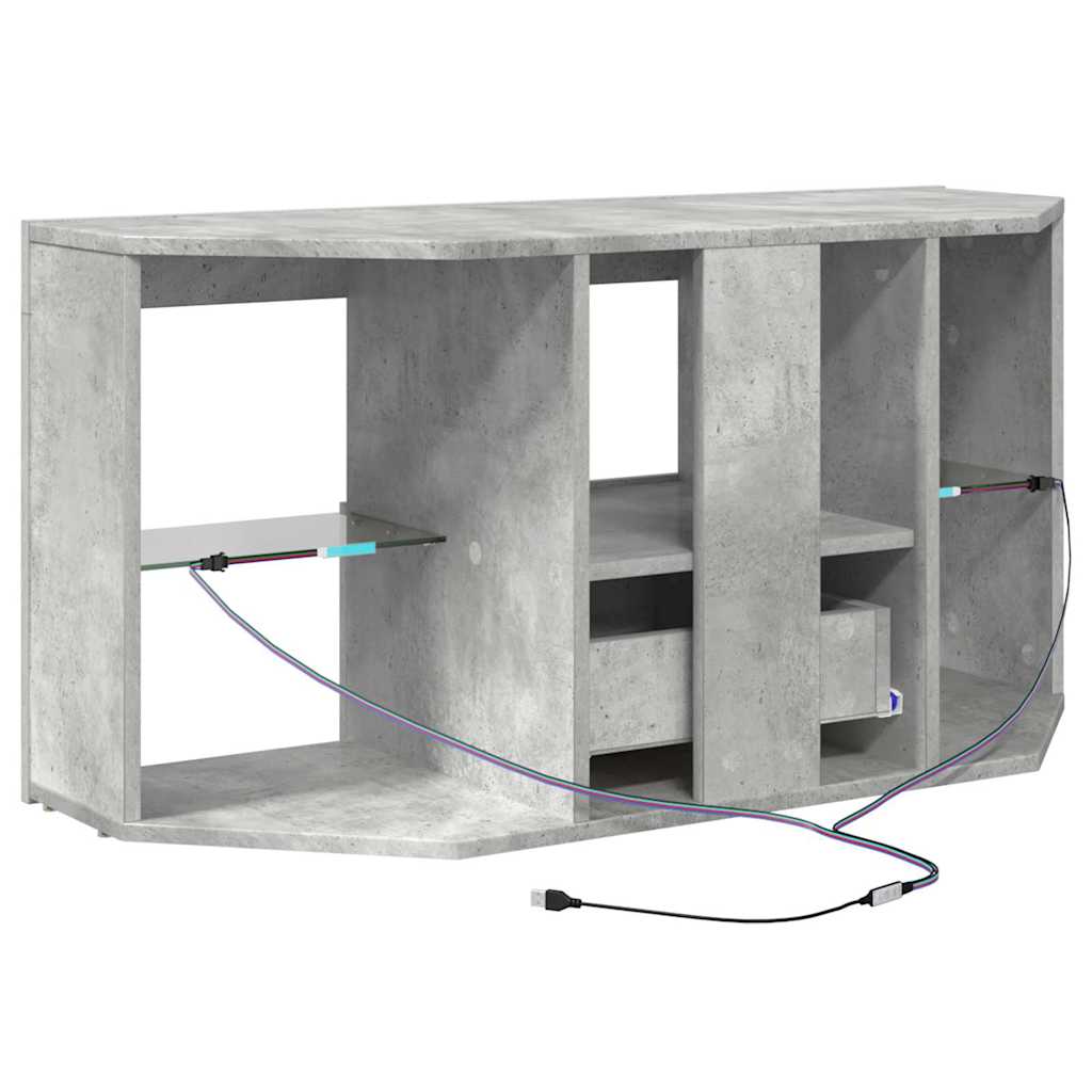 Sifonier LED pentru TV coltar Gri din beton 103 x 40 x 50 cm — imaginea 11