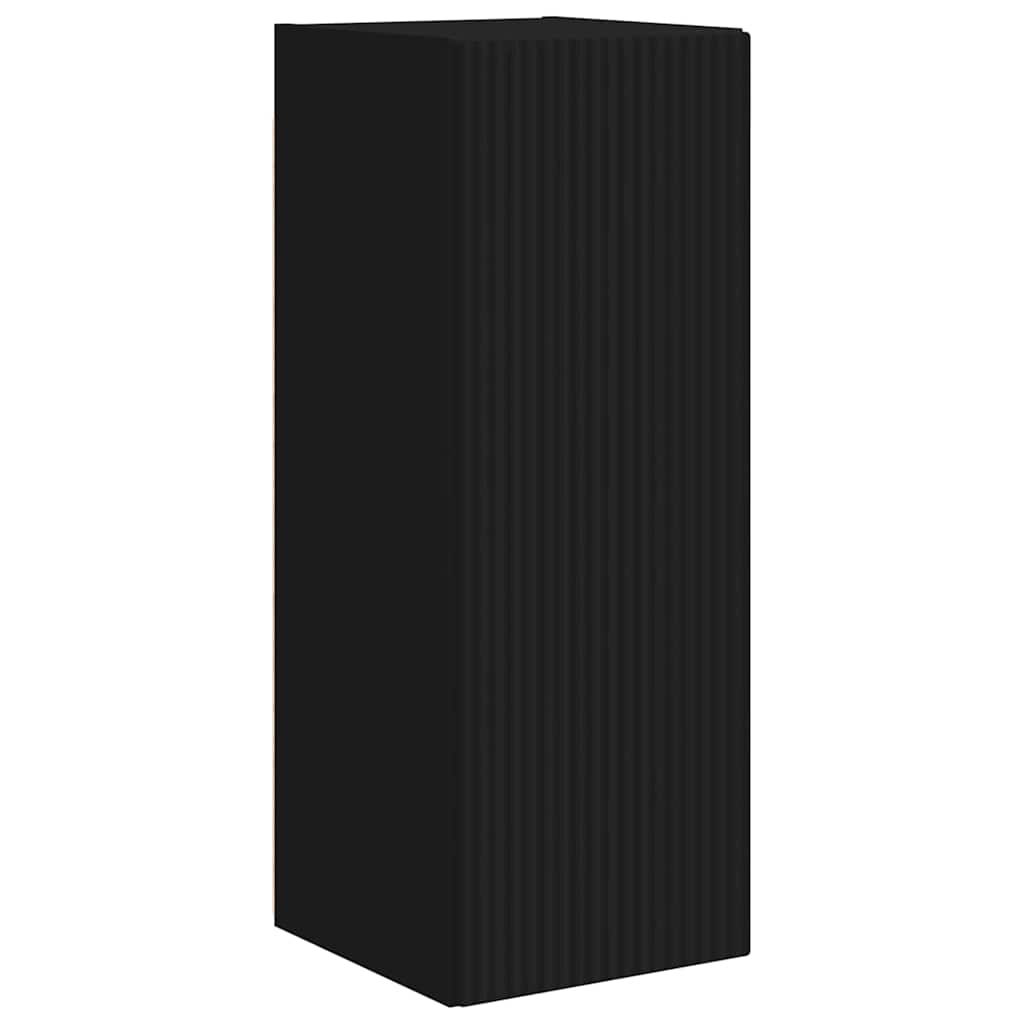 Dulap TV de perete 2 pcs Negru 30 x 31 x 80 cm Lemn compozit — imaginea 6