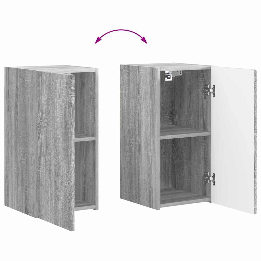 Dulap TV de perete Gri Sonoma 30 x 31 x 60 cm Lemn compozit — imaginea 13