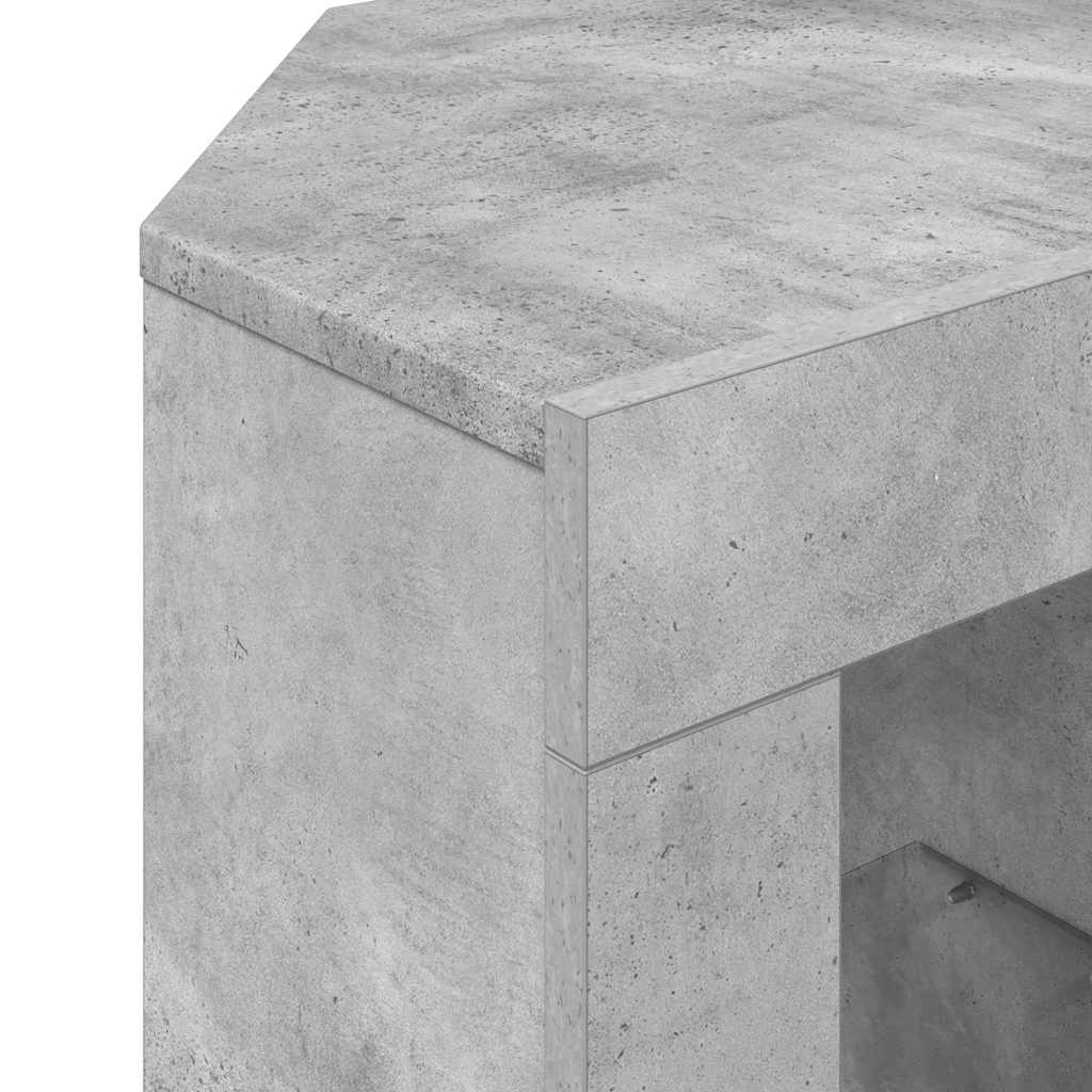 Sifonier LED pentru TV coltar Gri din beton 103 x 40 x 50 cm — imaginea 12