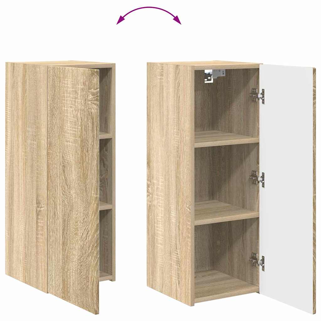 Dulap TV de perete Sonoma 30 x 31 x 80 cm Lemn compozit — imaginea 13
