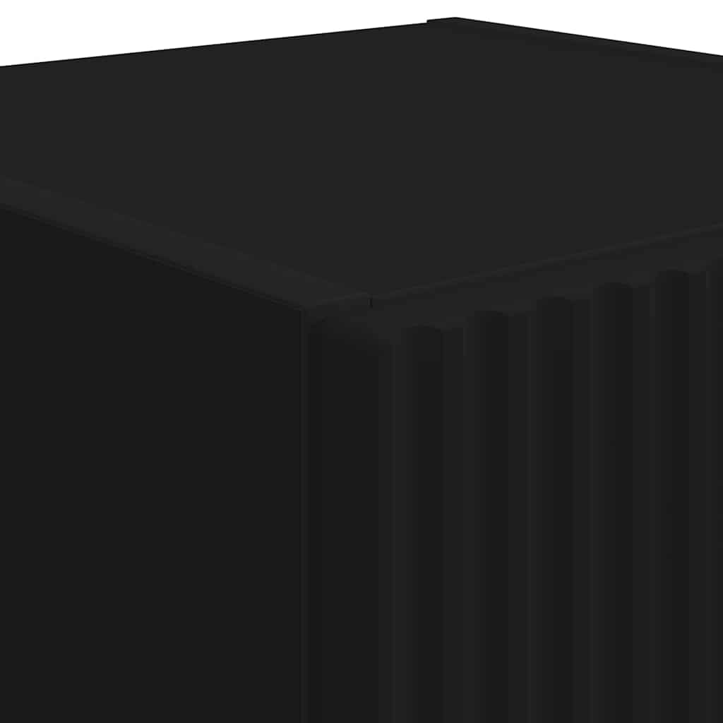 Dulap TV de perete Negru 30 x 31 x 80 cm Lemn compozit — imaginea 10