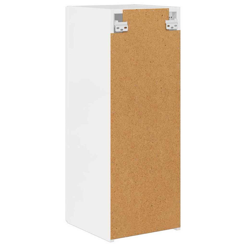 Dulap TV de perete Alb Lucios 30 x 31 x 80 cm Lemn compozit — imaginea 9