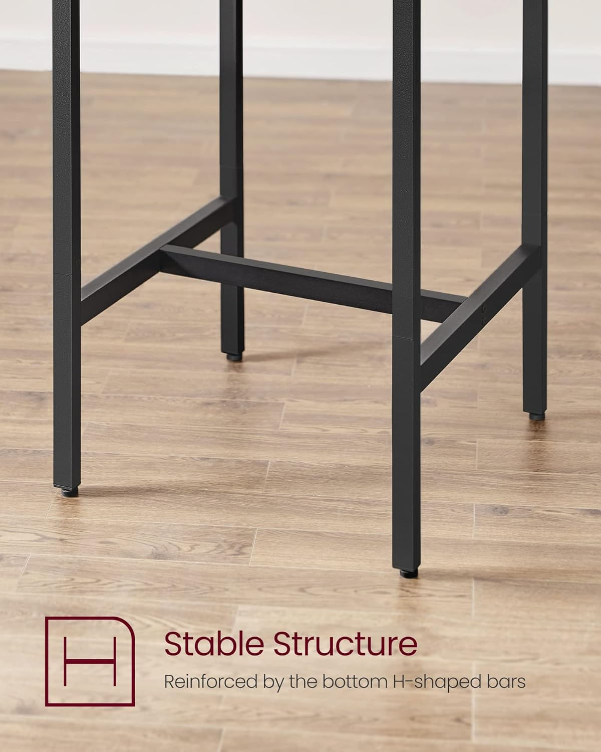Set masa si scaune de bar, masa 60x60x90cm si 2 scaune 30x40x65cm, stil industrial, maro rustic - imagine 4