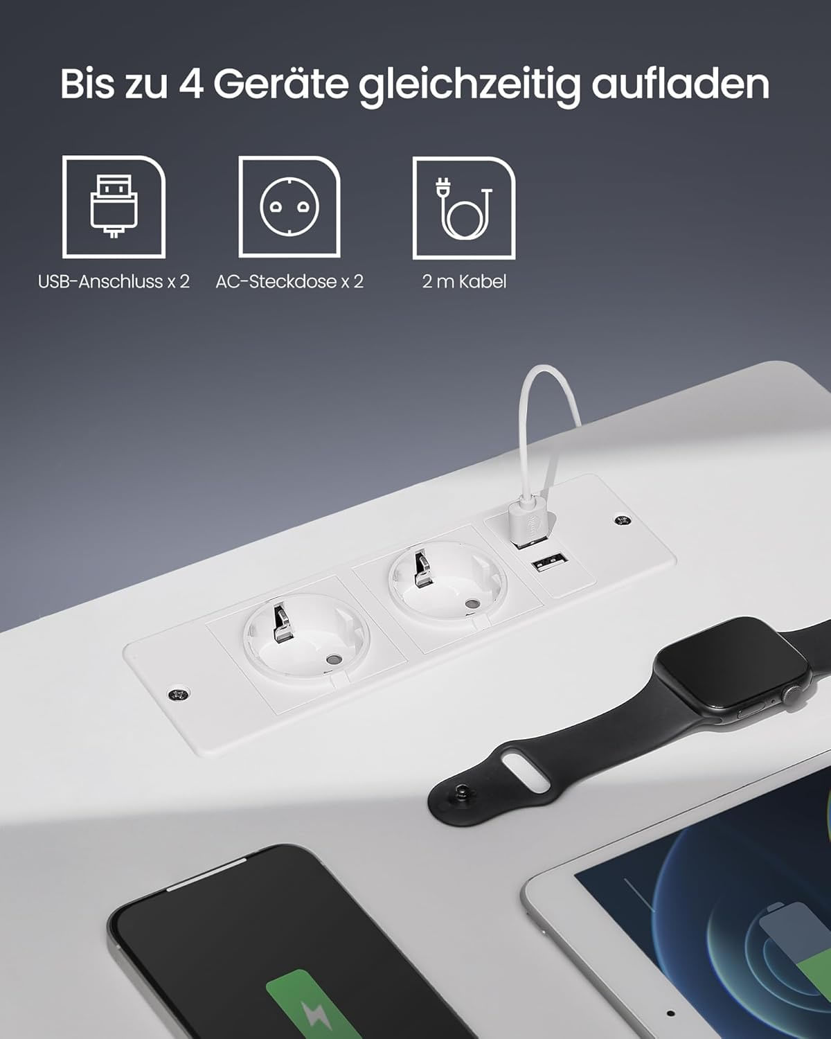 noptiera cu iluminare LED reglabila, 35x40x55 cm, 2 sertare, raft deschis, MDF si PAL, alb — imaginea 3