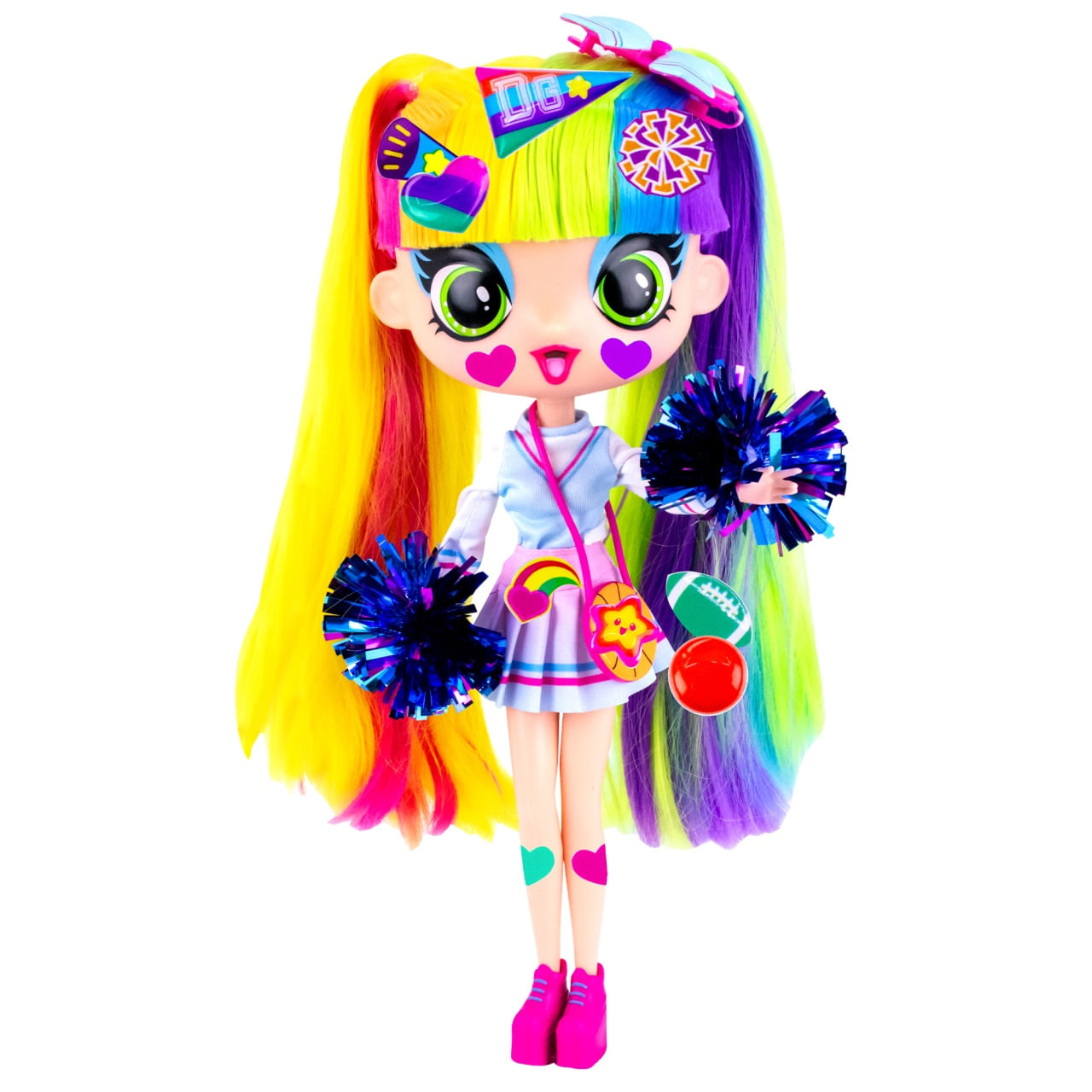 Papusa Decora Majoreta (Cheer), 28 cm – Papusa de Personalizat, Peste 50 Surprize, par lung, colectia Decora Girlz