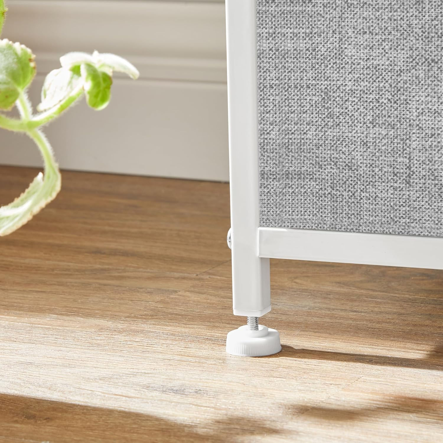 Comoda cu 8 sertare din material textil, cadru metalic si blat MDF, 80x30x81 cm, gri si alb — imaginea 4