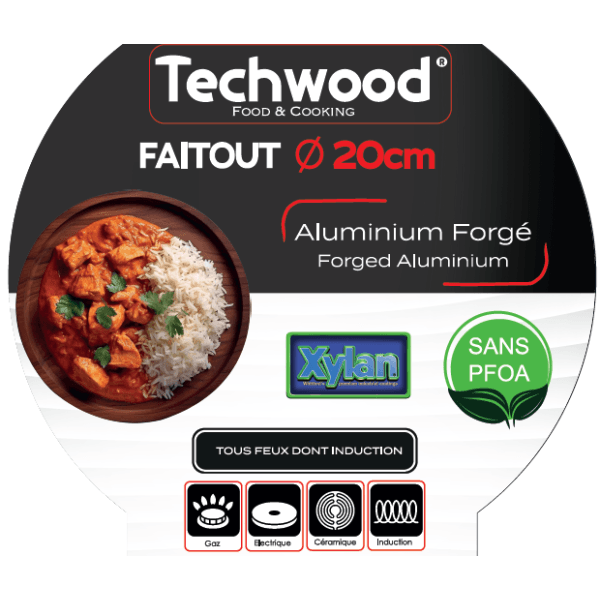 Oala Techwood TAF-20FT, 20cm, aluminiu forjat, PFOA free, marmorata, compatibilitate universala — imaginea 2