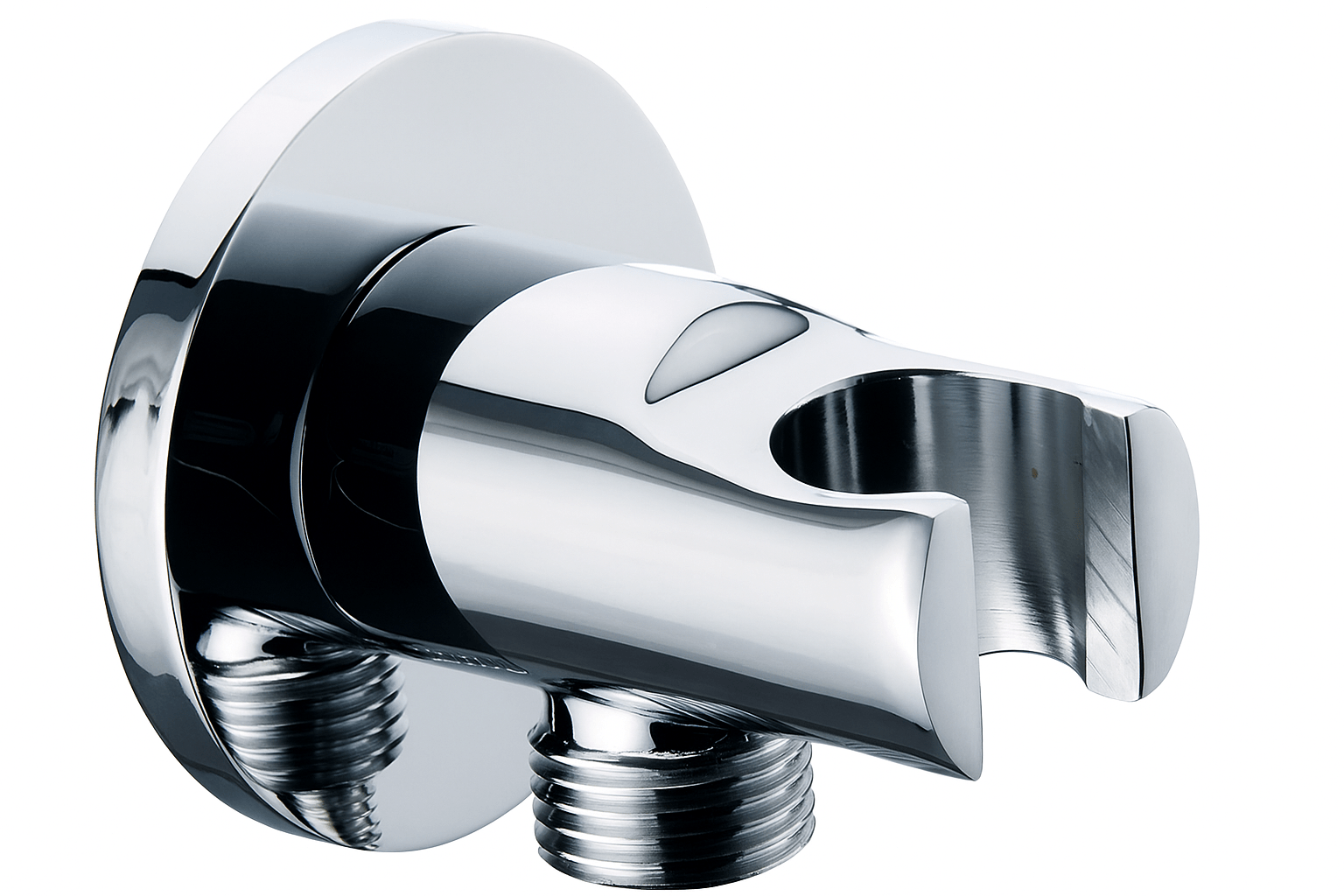 Racord apa cu brat suport dus Remer Rubinetterie 337M, alama cromata, montaj perete/tavan, filet 1/2” — imaginea 2
