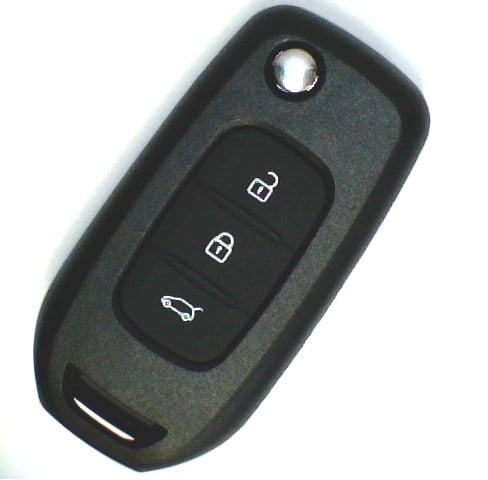 Carcasa cheie auto Techstar, compatibila Dacia-Renault, 3 butoane, tip briceag, cu lama VA2